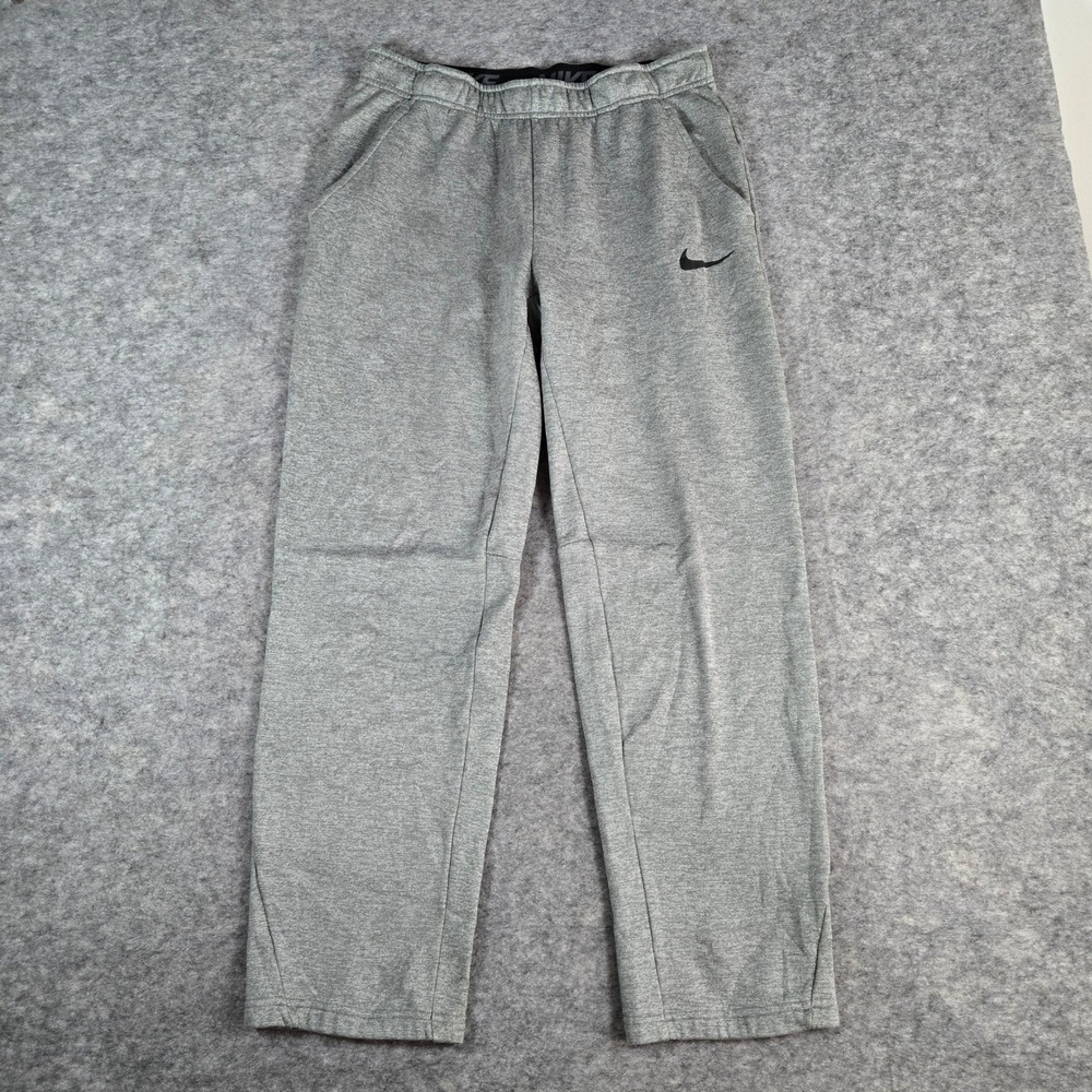 Nike Mens Gray Dri-FIT Fleece Athletic Straight Leg Sweatpants Medium